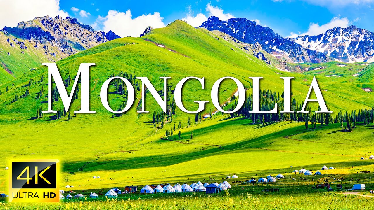 Flying Over Mongolia 4k Uhd Relaxing Music With Stunning Beautiful