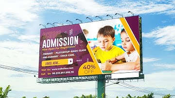 how to design school billboard banner in corelDRAW Tutorial