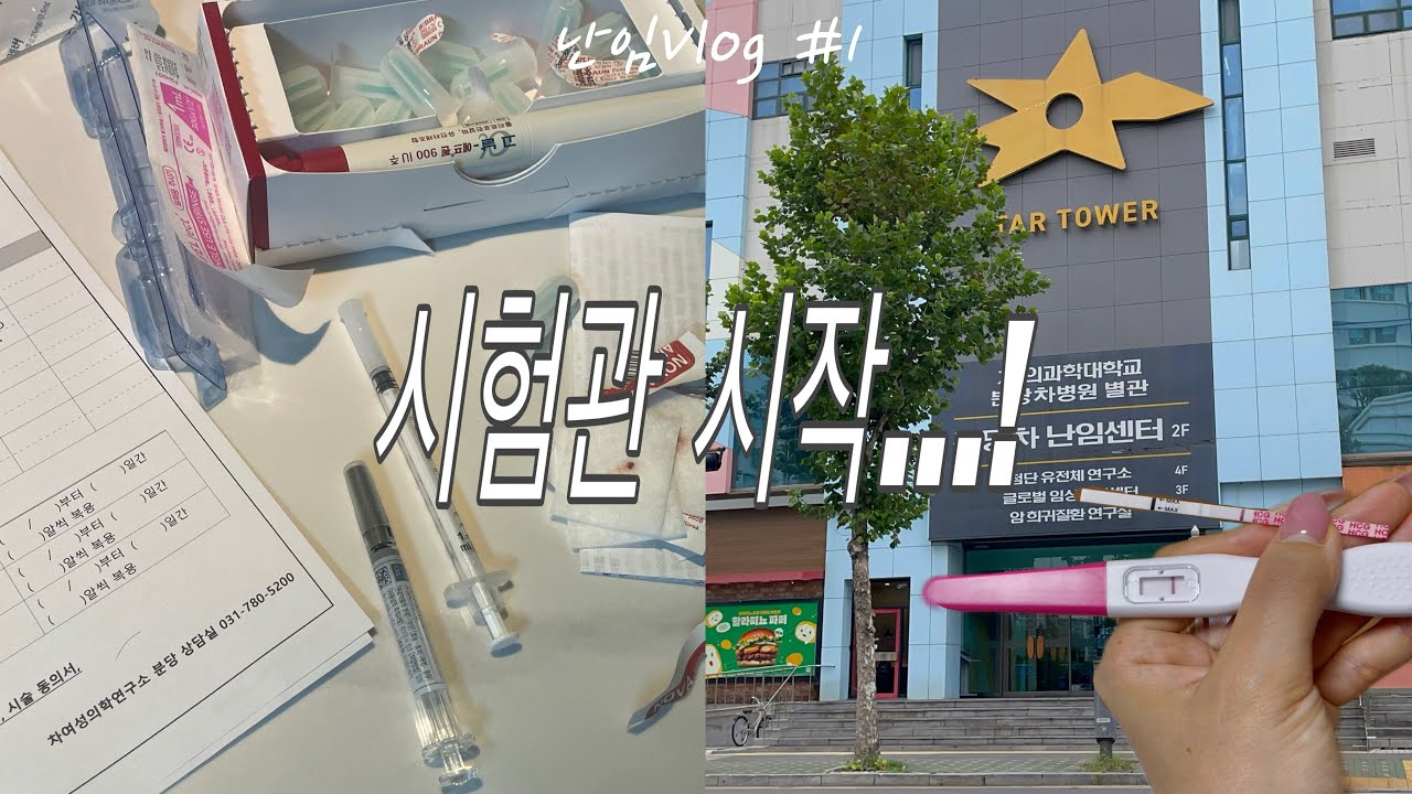시험관 Vlog | 자연임신시도 부터 난자채취까지🩸💉| 시험관1차,브이로그,난임,분당차난임센터,과배란주사