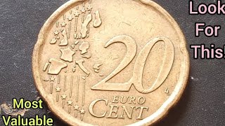👉 € 56,700.00 👈 The Most Valuable Error Coin 20 Cent Euro Worth Big Money To Look For This