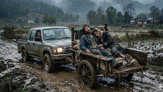 A young man kindly helped a couple who had fainted on the road. #Steep Mountain Road Riding