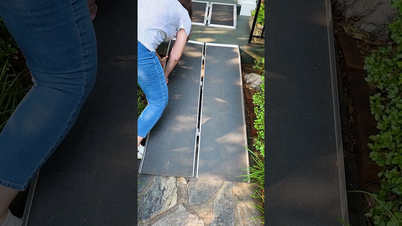 Folding Ramp for Transitioning to Steps, Curbs, Porches