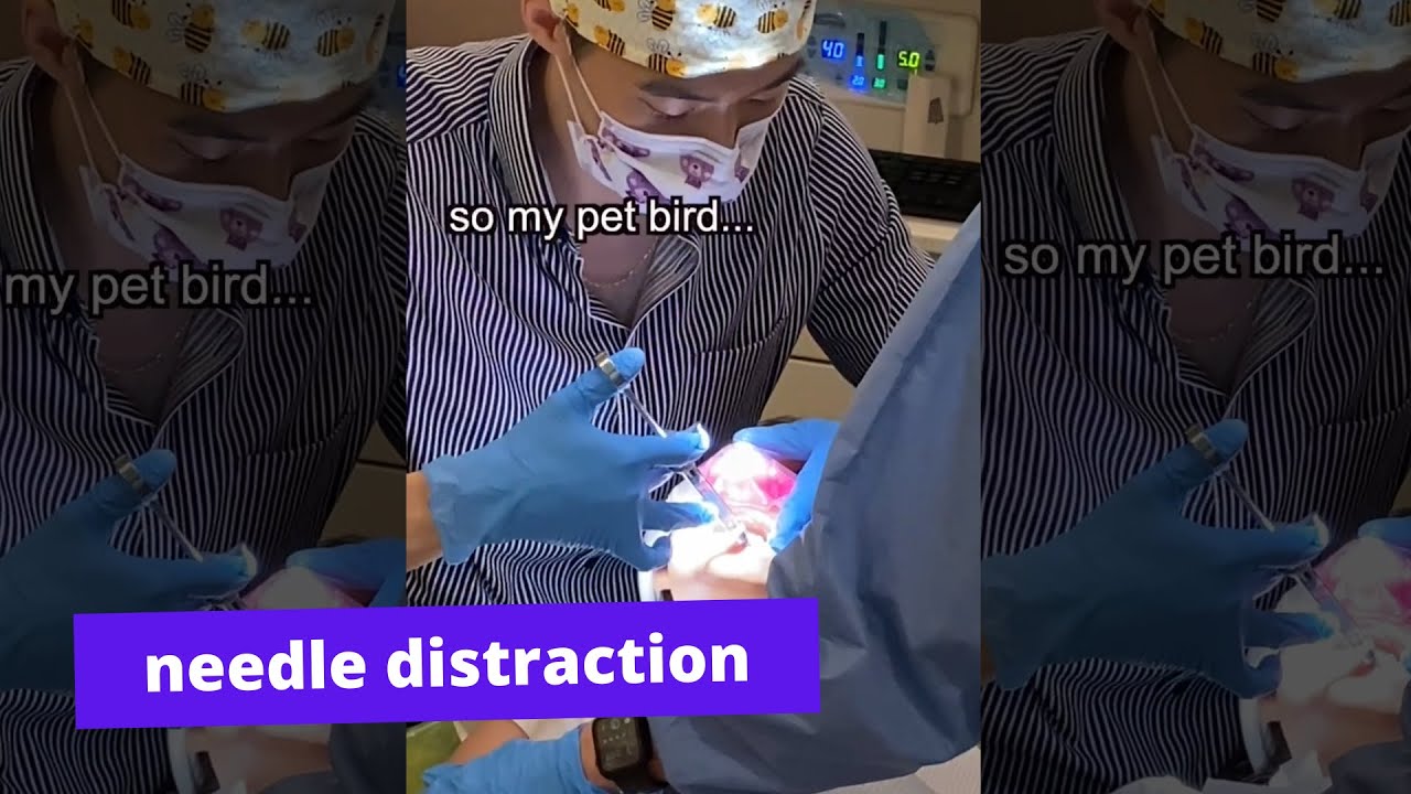 When a child receives injection under nitrous - how to distract 🐦 [Pediatric Dentist]