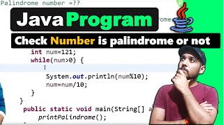 Palindrome Number Program in Java | Coding Wallah