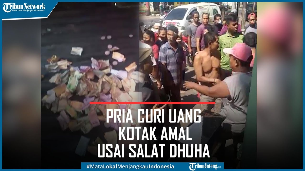Miris, Selesai Salat Dhuha Pria Curi Uang Kotak Amal Masjid Dipergoki Warga