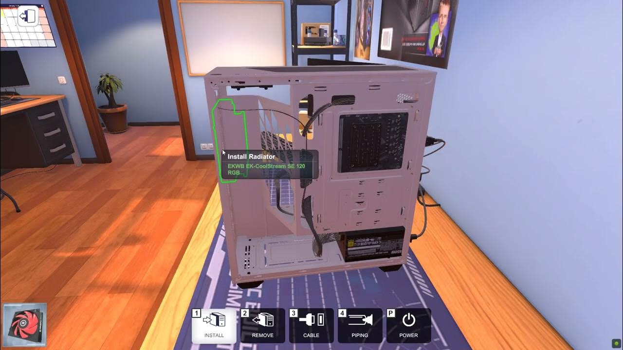PC Building Simulator how to water cool a pc in small case YouTube