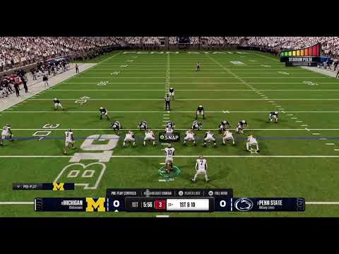 NCAA College Football 25 Gameplay Penn State vs Michigan MO BAMBA moment