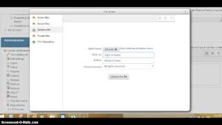 Adding a folder and file to moodle
