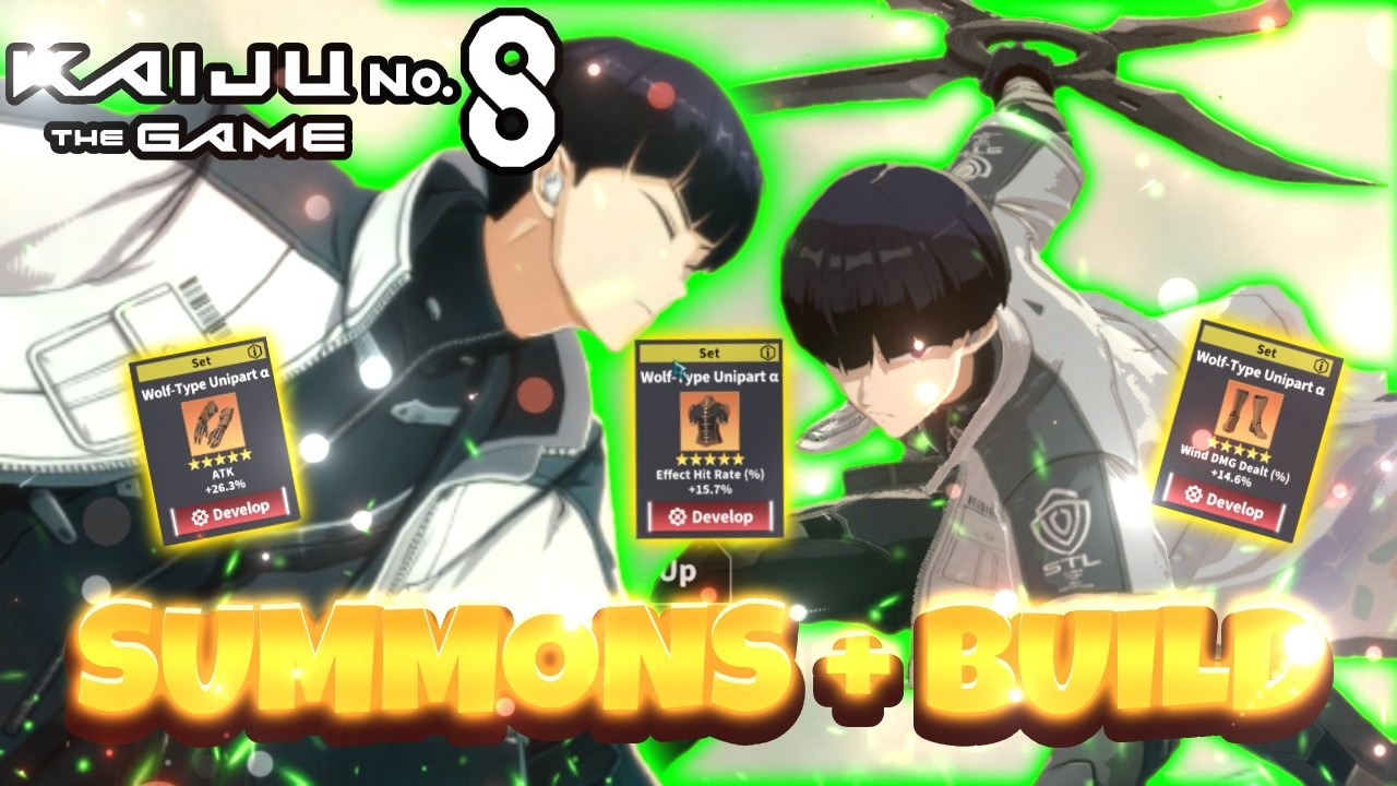 INSANE SUMMONS FOR THE NEW HOSHINA WEAPON SUIT SASUKE -10000 Crystals + Build | Kaiju No 8 The Game