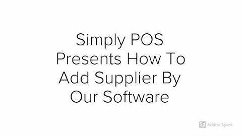 How To Add Supplier In Pos Software | Invoice | Inventory | Point Of Sale