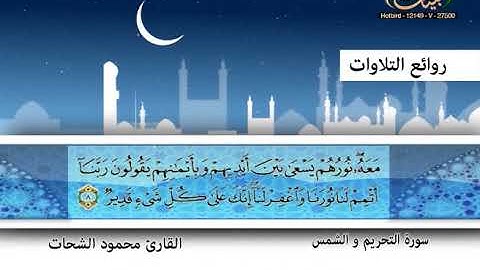 محمود الشحات ـ سورة التحريم والشمس