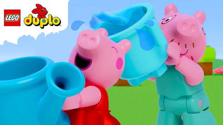Splash battle in the garden with Peppa Pig!💧🌻🛝| Peppa Pig Tales | LEGO® DUPLO | LEGO® Little Ones