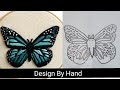 Butterfly Drawing Design | Embroidery Tracing And Drawing | Embroidery Tracing @StitchByHand
