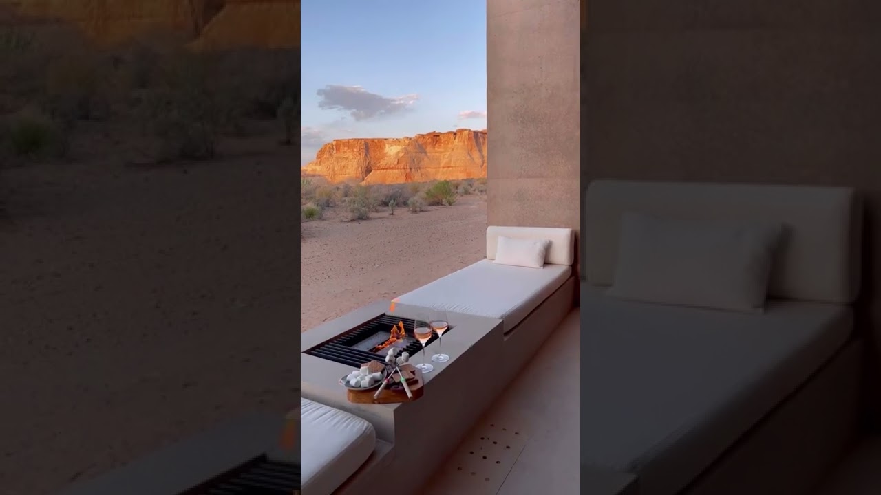 Luxury  Resort | Summer Vacation ideas in UTAH | USA  desert 🥂🔥🍪 what’s your favorite pairing?