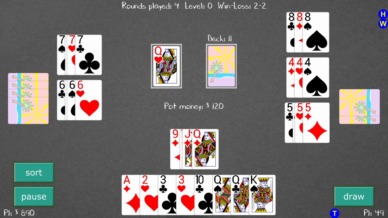 Playing a card game Tongits (android) YouTube