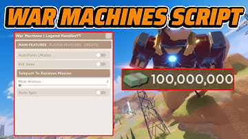 War Machines Script GUI / Hack (INFINITE CASH, AUTOFARM, HITBOX, AND MORE) *PASTEBIN*