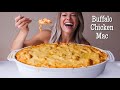 Super Cheesy Buffalo Chicken Mac and Cheese MUKBANG + Recipe!