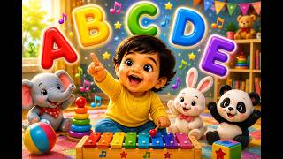 ABC Song in English & Hindi 🌈 | Everyday Words for Kids | Bilingual Alphabet Rhyme
