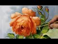 ORANGE ROSE / PAINTING STEP BY STEP / CLASSIC ROSE / PAINTING TECHNIQUES TO LEARN AND RELAX