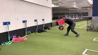 Extensive Split Stance Soccer Throw