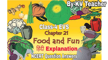 Food and Fun / Class-4 EVS / हिंदी chapter Explanation and NCERT Question Answers by KV Teacher