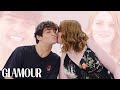 Noah centineo and shannon purser try to explain how they met  glamour