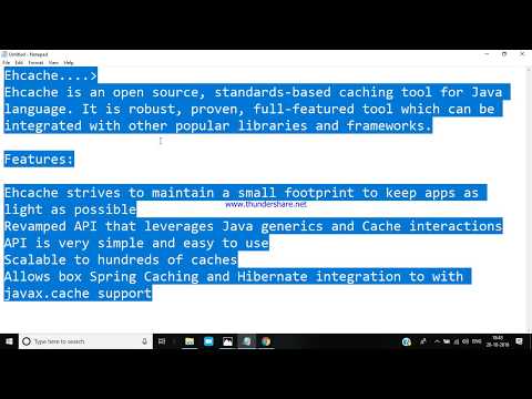 NOTES ON Ehcache