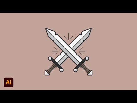 Sword Design In Adobe Illustrator cc 2022 | Tutorial