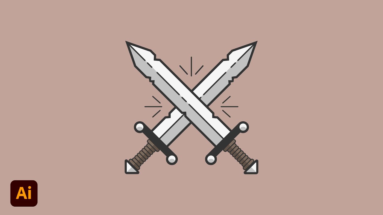 Sword Design In Adobe Illustrator cc 2022