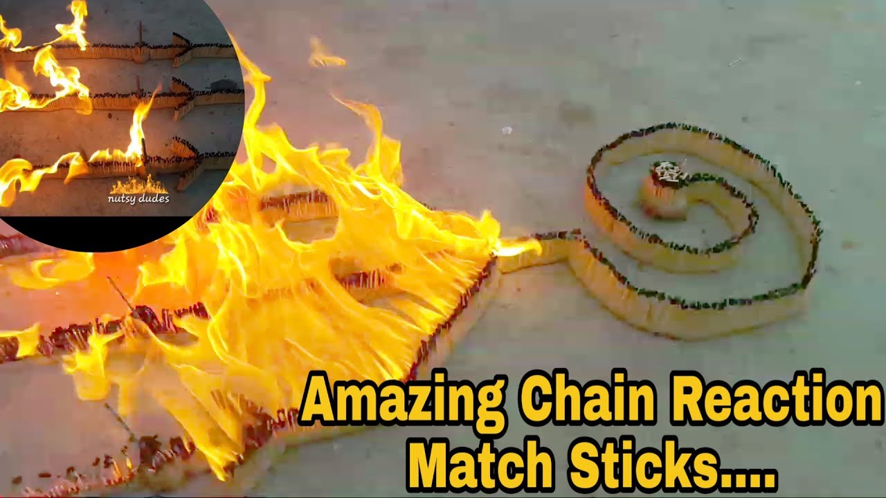 Match sticks Chain Reaction Amazing Fire | Match Tricks Experiments Life Hacks | nutsy dudes
