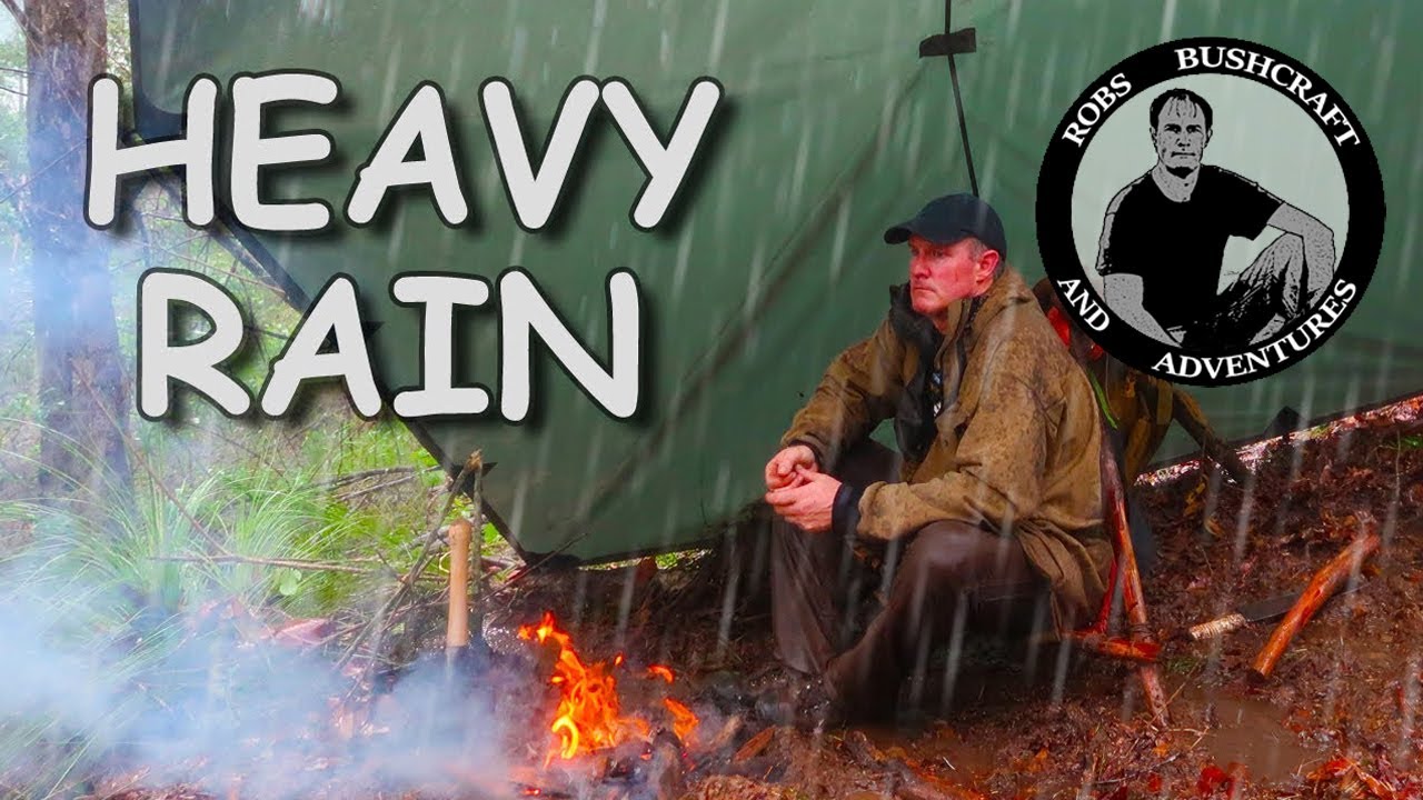 Bushcraft Skills - CRAZY Storm - Towel Chair Build - YouTube