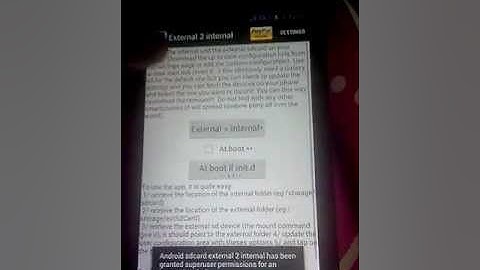 How to swap internal to external SD