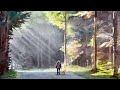 Watercolor - how to add figures in a landscape painting
