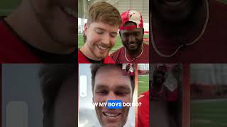 meeting tom brady #mrbeast #shorts #meet #tombrady