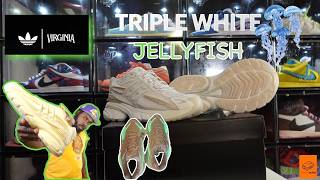 PHARELL ADIDAS JELLYFISH TRIPLE WHITE UNBOXING #sneakers