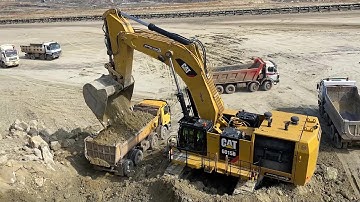 Huge Caterpillar 6015B With Excellent Operator Loading Trucks - Sotiriadis Mining Works