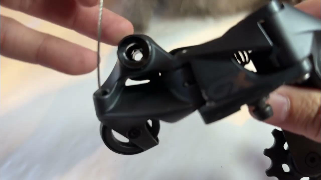 How to thread a shifter cable through a SRAM eagle derailleur YouTube