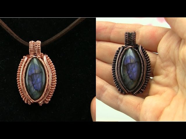 ネックレス・ペンダント Wire Coil Pendant Necklace #8701 Wire Wrapped Coiled Pendant Tutorial (Cabochon) - YouTube