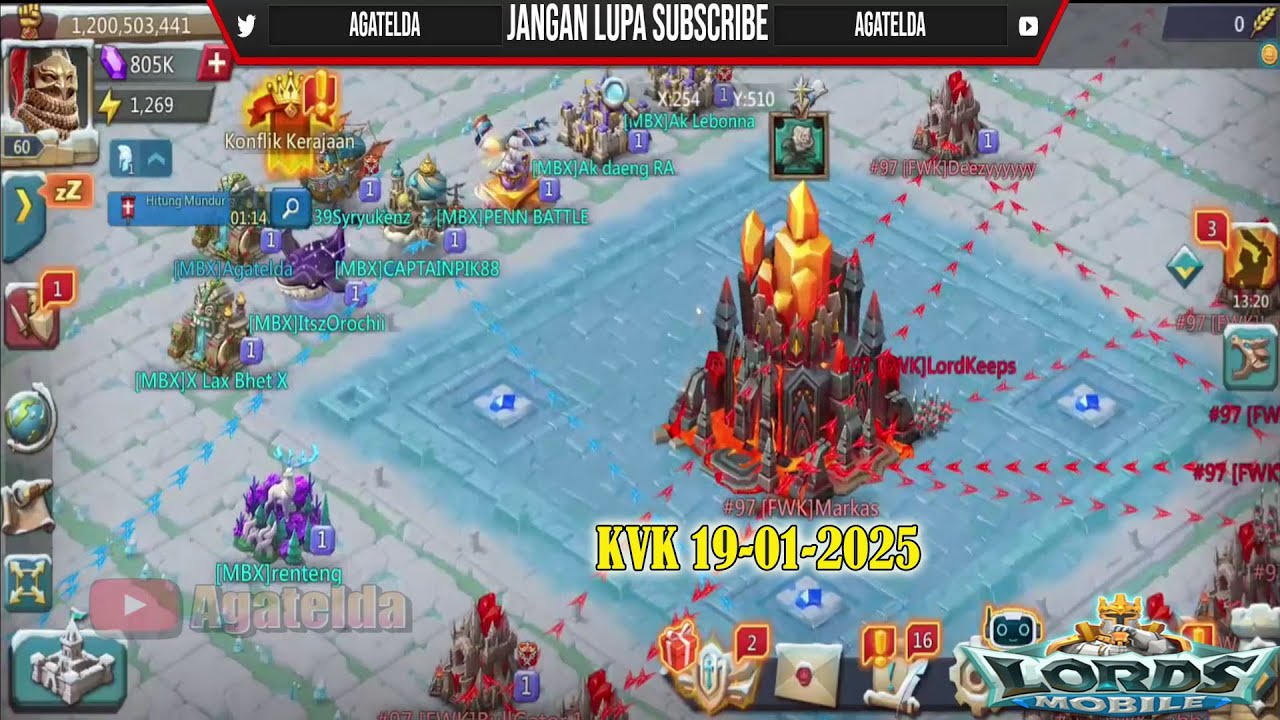 KVK 19/01/2025 LORDS MOBILE - YouTube