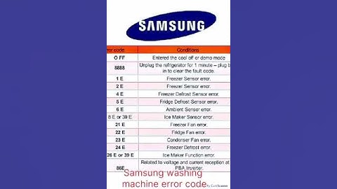 Samsung washing machine error code how to error code Samsung washing machine