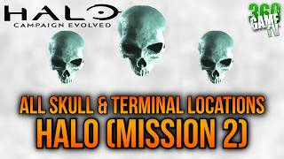Halo (Mission 2) - All Skull & Terminal Locations - Halo Campaign Evolved