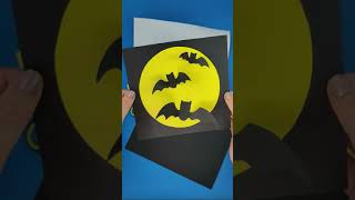 Halloween Moon and Bats Paper Cut