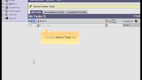 Managing tasks in Horde