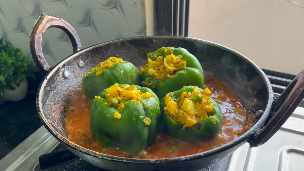 Bharwa Shimla Mirch Recipe|Stuffed Capsicum Recipe| भरवा शिमला मिर्च बनाएं आसान तरीके से घर पर