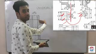 Assembly Drawing of Universal Coupling | Part - 2 | Mechanical Engineering Drawing