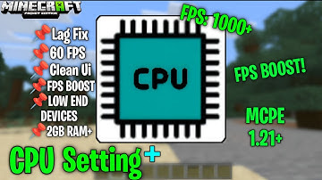 New CPU Setting+ resource pack for MCPE 1.21+ 🔥 | Lag Fix For Low end device | FPS Boost📈