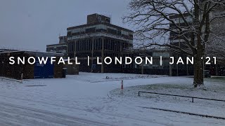 Snowfall in Brunel University London | Uxbridge | London | January 2021 | Portrait Video