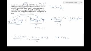 Solution stoichiometry example #3