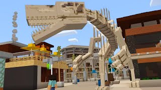 PARK TOUR & BABY DINOSAURS! New Jurassic World Minecraft DLC Gameplay screenshot 3