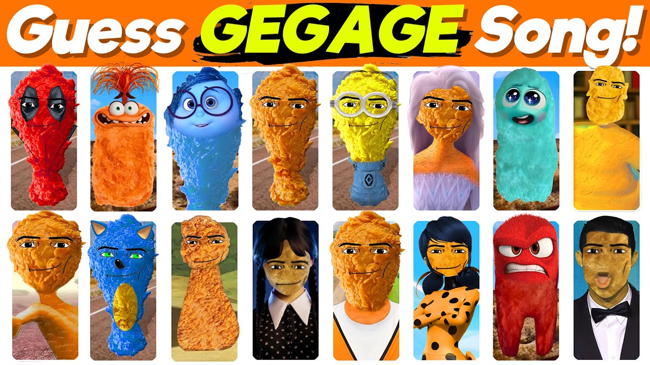 Guess GEGAGE Mashup! 🎤 Deadpool, MrBeast, Minion, Wednesday, Ronaldo...